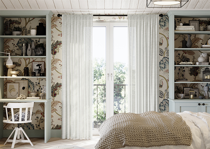 Novara Voile, Chiffon White - Made to Measure Curtains - Image 3